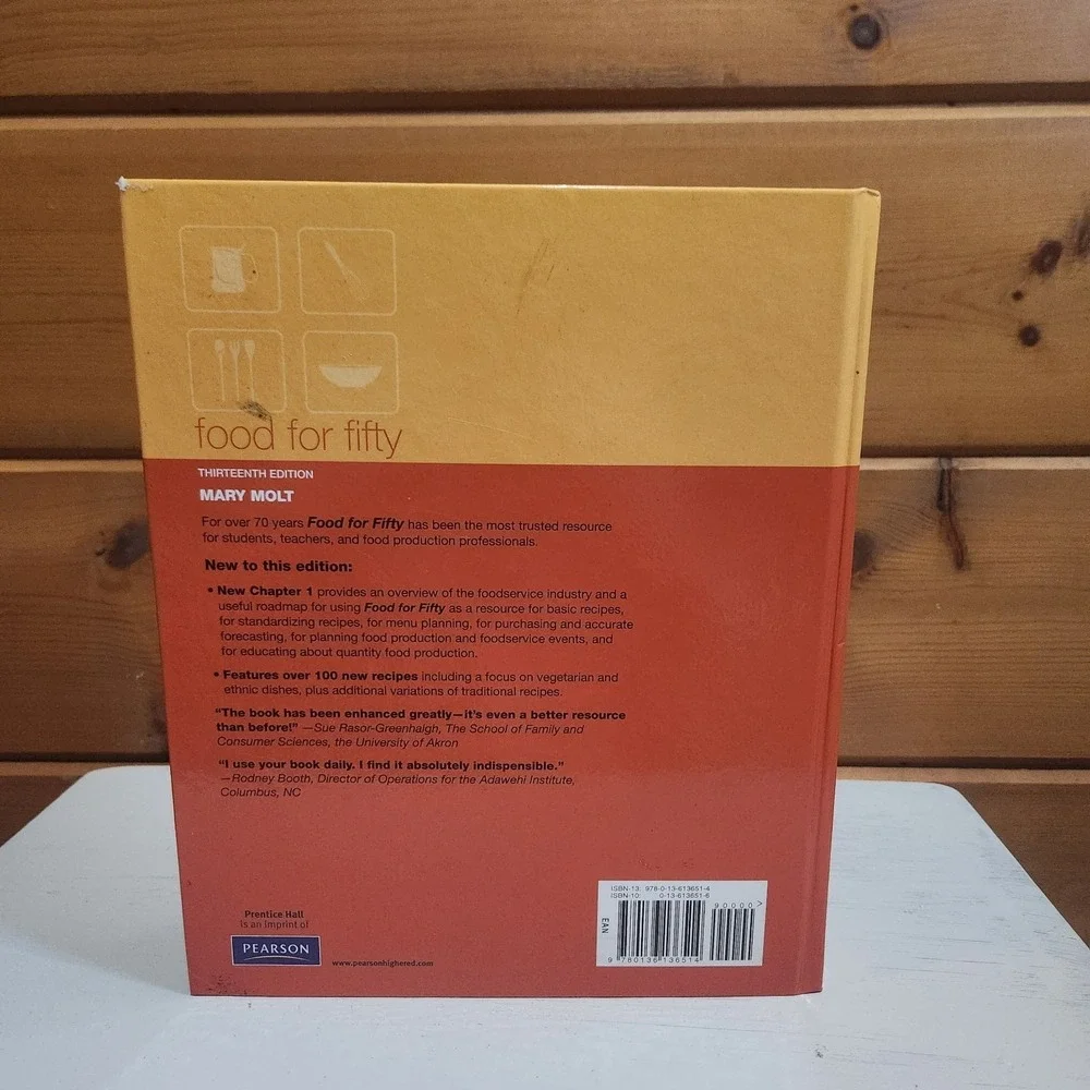 Food for Fifty (13th Edition) - Hardcover By Molt, Mary K 9780136136514 Catering